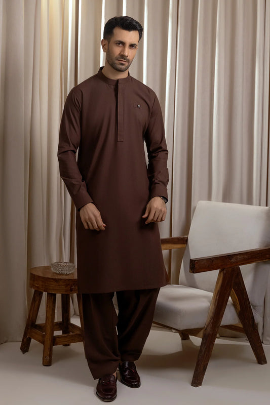 CLASSIC BROWN MEN’S SHALWAR KAMEEZ