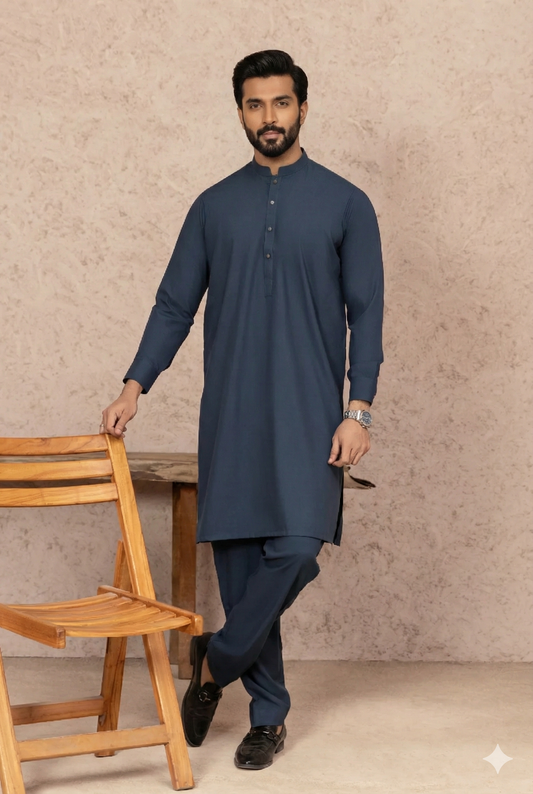 BLUE CLASSIC KURTA PAJAMA